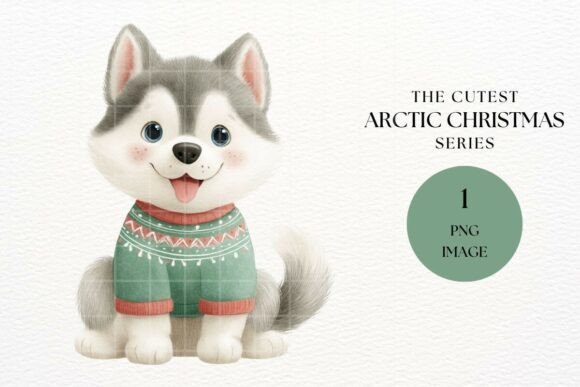 Christmas Husky Puppy Clipart: Editorial Illustrations Review