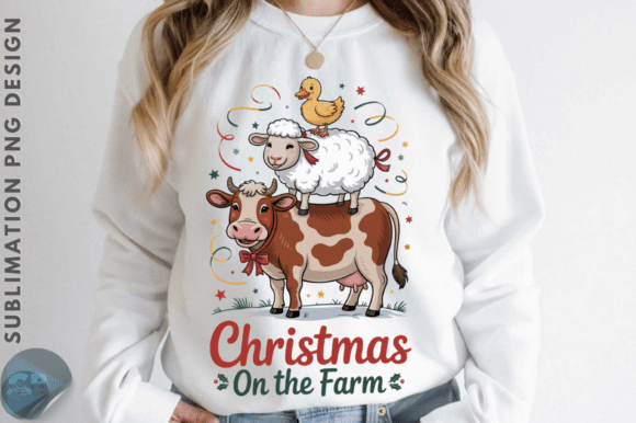 Christmas on the Farm PNG Design: Rustic Illustrations
