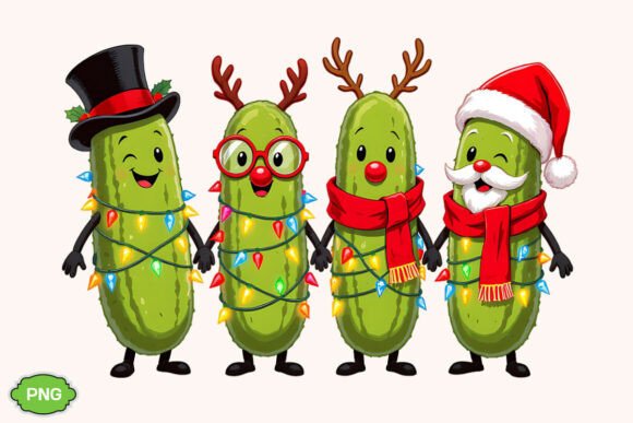 Christmas Pickles Clipart, Christmas PNG & Illustrations