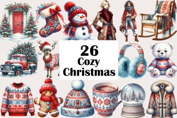 Cozy Christmas Clipart Bundle: Illustrations for Crafters