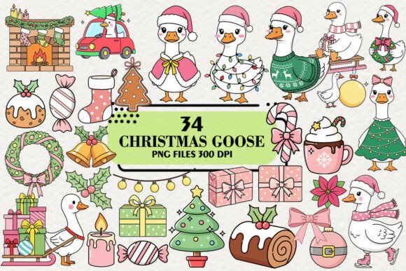 Cute Minimalist Christmas Goose Clipart: Brand Review