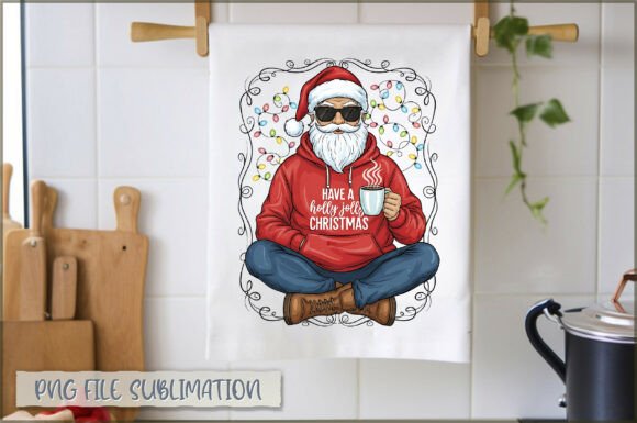 Holly Jolly Christmas Towel PNG: Festive Illustrations