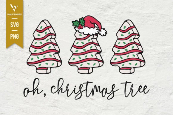 Oh Christmas Tree - Christmas Cake Illustrations