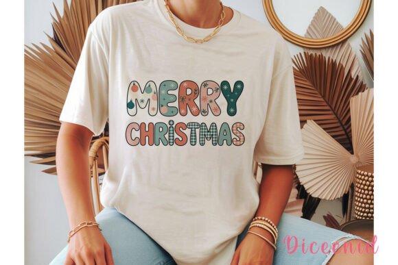 Patchwork Merry Christmas PNG Clipart & Illustrations