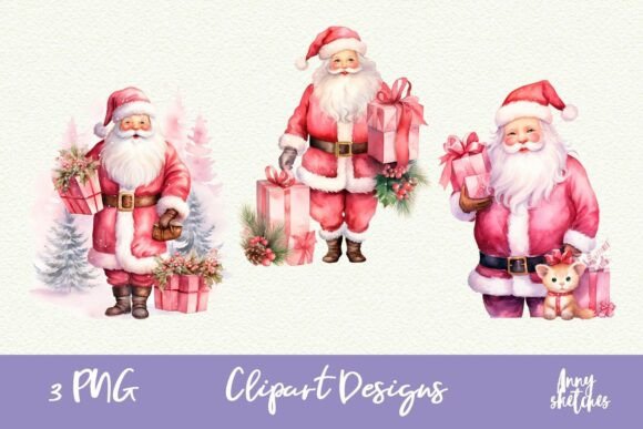Pink Santa Coquette Illustrations Review