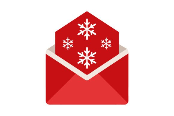 Review: Christmas Letter Envelope with Snowflake Illustrations