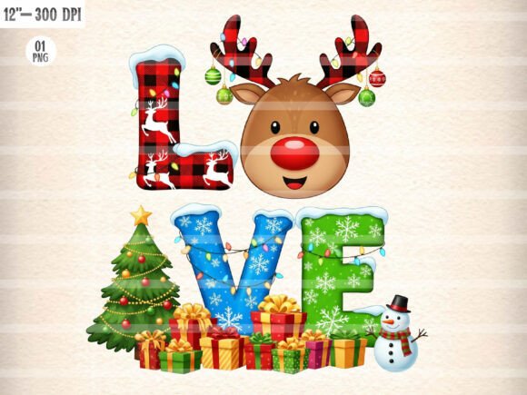 Rudolph Love Christmas PNG & Illustrations