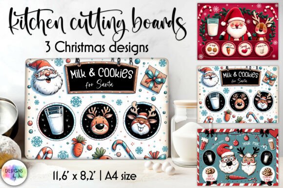 Santa Christmas Treat Board Sublimation Illustrations
