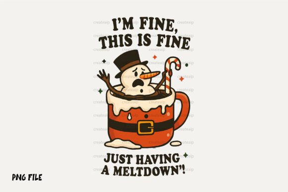 Sarcastic Snowman Illustrations for Crafts